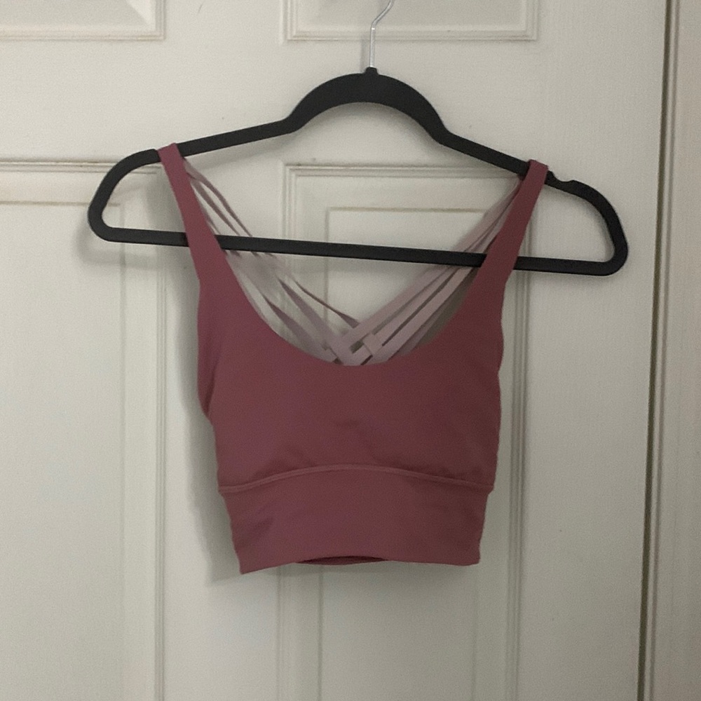 lululemon athletica Rose Pink Strappy Sports Bra